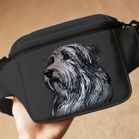 NEU Stickdatei Applikation Bearded Collie Mike 