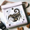 Neu Applikation Stickdatei Sternzeichen Skorpion Lunachild