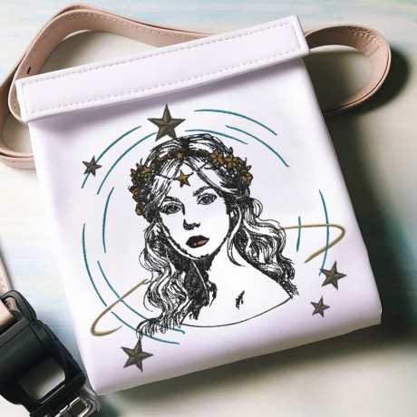 Neu Stickdatei Sternzeichen Jungfrau realistisch Lunachild