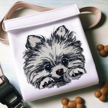 NEU Applikation Stickdatei Pomeranian  Lou Hund 