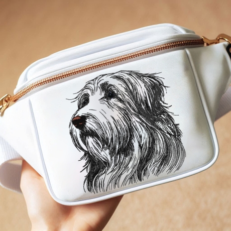 NEU Stickdatei  Bearded Collie Mike Hund LunaChild