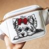 Stickdatei Yorkshire Terrier Welpe Schleife Hund Elsa