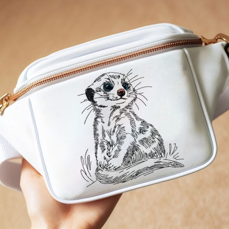 NEU Stickdatei Erdmännchen  Lorenz LIGHT realistisch