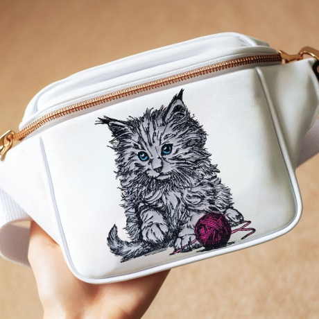 NEU Stickdatei Applikation Angora Katze Shadow