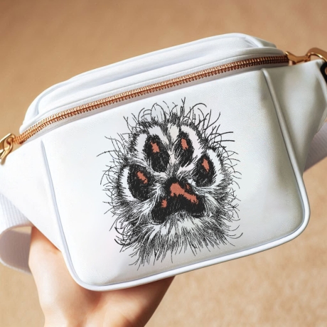 Neu Stickdatei Pfötchen Pfote Katzenpfote realistisch