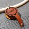 HUNDEMARKENTASCHEN - aus echtem Leder - v2 - rund - Ø 4,4 cm