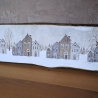 Bild Holzbild Winterbild Häuser Schnee Winter Servietten 81cm