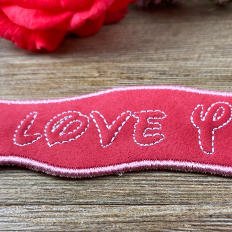 Stickdatei 3D-Anhänger I LOVE YOU, 3D-Stick, Lesezeichen