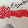 Stickdatei 3D-Anhänger I LOVE YOU, 3D-Stick, Lesezeichen