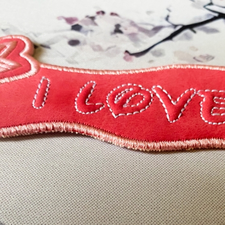 Stickdatei 3D-Anhänger I LOVE YOU, 3D-Stick, Lesezeichen