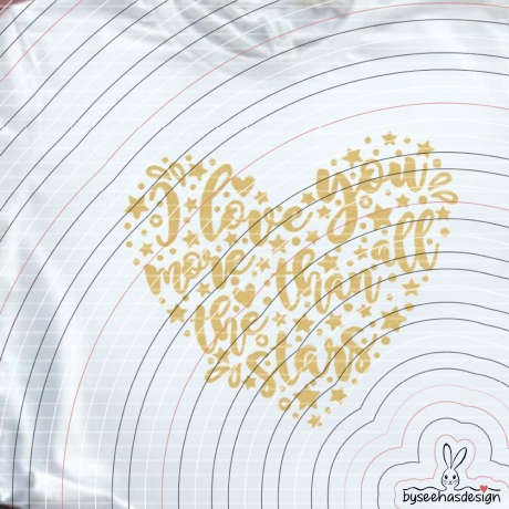 I love You more than stars Plotterdatei SVG DXF