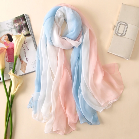 Damen Schal / Seide aus Usbekistan, Pastellfarben, neu