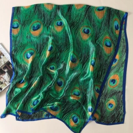 Damen Schal / Seide aus Usbekistan, grün, 180x90 cm