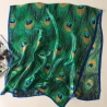 Damen Seidenschal, grün Pfau, aus Usbekistan, 180x90 cm