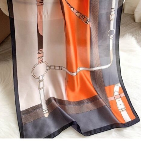 Damen Schal / Seide aus Usbekistan, rot-weiss, neu