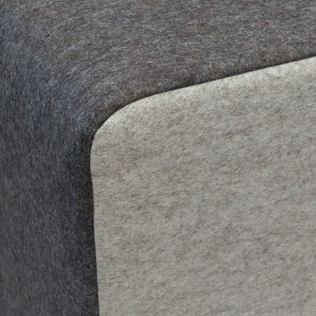 Hocker XL in Wollfilz kombiniert mit Wollfilz