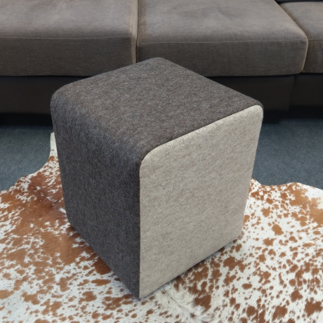 Hocker XL in Wollfilz kombiniert mit Wollfilz