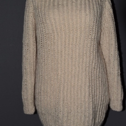 Longpullover - handgestrickt - Gr.36/38 - naturweiß Longpullover - handgestrickt - Gr.36/38 - naturweiß