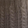Rock mit Weste_Gr. 34/36_handgestrickt_mit Zopfmuster_ braun