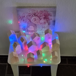 Mini Holzhäuser Dorf Set, Holz Häuschen, Deko Holzhaus, Mini Holzhäuser Dorf Set, Holz Häuschen, Deko Holzhaus,