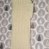 Armstulpen mit Daumenkeil handgestrickt naturweiß  Patentmuster
