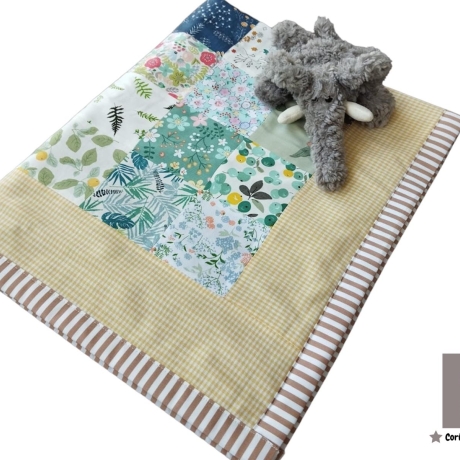 Babydecke Bumen beige 71 * 88 cm personalisierbar