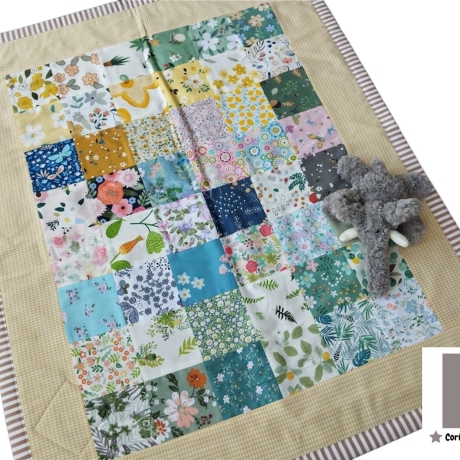 Babydecke Bumen beige 71 * 88 cm personalisierbar