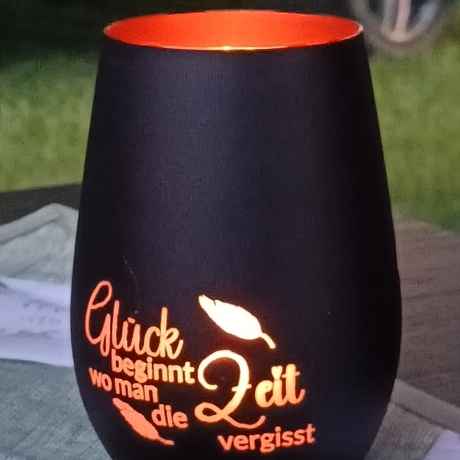 Windlichter Teelichter Kerzengläser Teelichtglas personalisiert