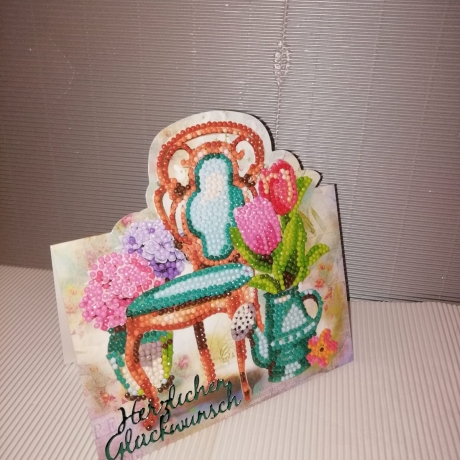 Geburtstagskarte für eine Frau mit Blumen