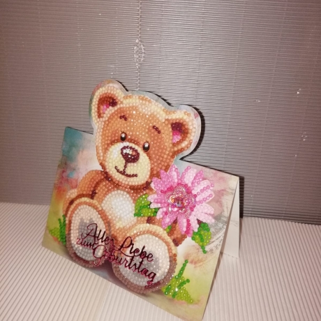 Geburtstagskarte für alle mit einem Teddybären