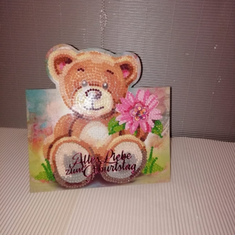 Geburtstagskarte für alle mit einem Teddybären