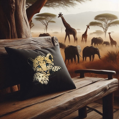 NEU Stickdatei Applikation Leopard Finn