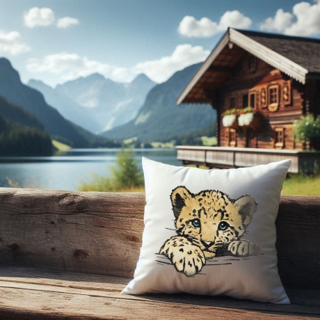 NEU Stickdatei Applikation Leopard Finn