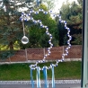 Traumfänger Mond Blau Perlen Wandschmuck Wohndeko Suncatcher
