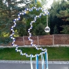 Traumfänger Mond Blau Perlen Wandschmuck Wohndeko Suncatcher