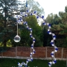 Traumfänger Mond Blau Perlen Wandschmuck Wohndeko Suncatcher