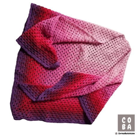 Schultertuch Dreieckstuch Stola pink rosa
