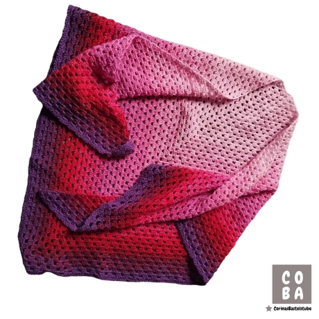 Schultertuch Dreieckstuch Stola pink rosa