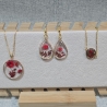 Blütenschmuckset mit echten Blüten aus Epoxidharz