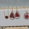 Blütenschmuckset mit echten Blüten aus Epoxidharz