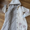 Walkmantel mit Jerseyfutter und Applikationen Gr. 86 bis 146