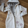 Walkmantel mit Jerseyfutter und Applikationen Gr. 86 bis 146