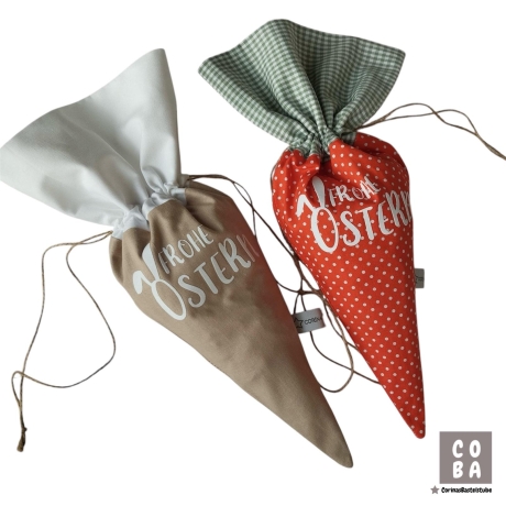 Ostergeschenksäckchen in Möhrenform Osterverpackung Geschenke