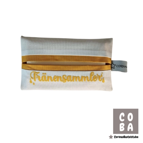 Taschentuchtasche weiß gelb  TATÜTA