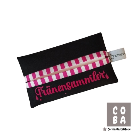 Taschentuchtasche schwarz pink TATÜTA