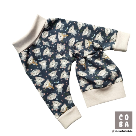 Geschenk zur Geburt Babyset Koala blau Hose & Mütze 