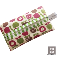 Handgemachte Taschentüchertasche | Retro Tatüta mit Apfelmuster