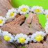 Armband Gänseblümchen Gelb Perlenschmuck niedlich Armreifen 
