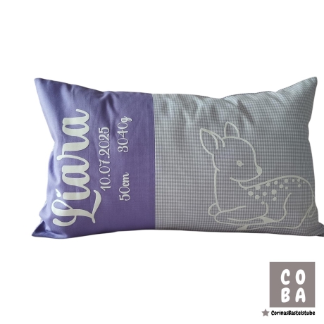 Kissen Namen Bambi Geburtsgeschenk Taufgeschenk