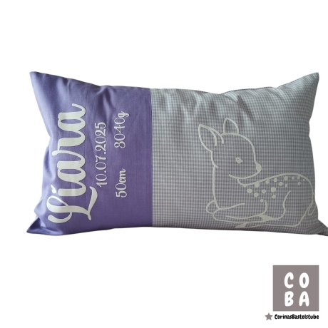 Kissen Namen Bambi Geburtsgeschenk Taufgeschenk
